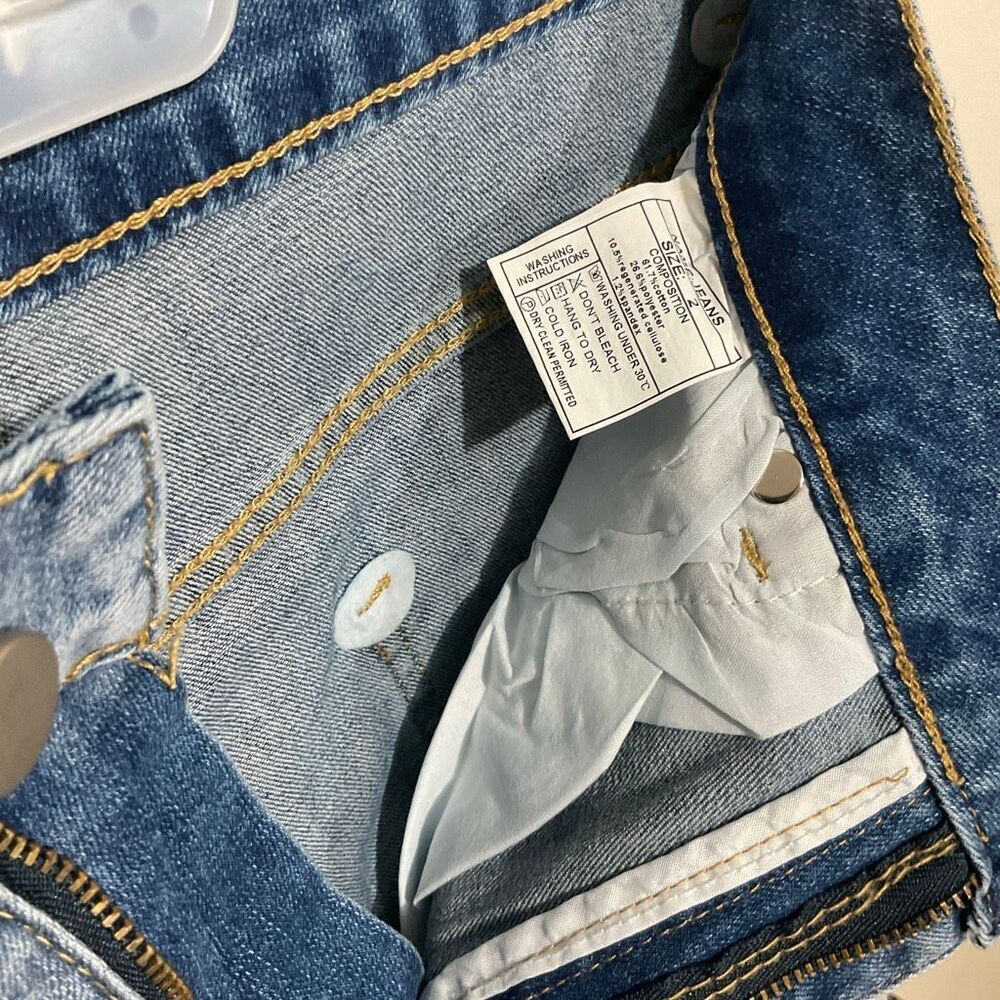 Auwuka women’s cargo jean shorts size 2 - Picture 5 of 7